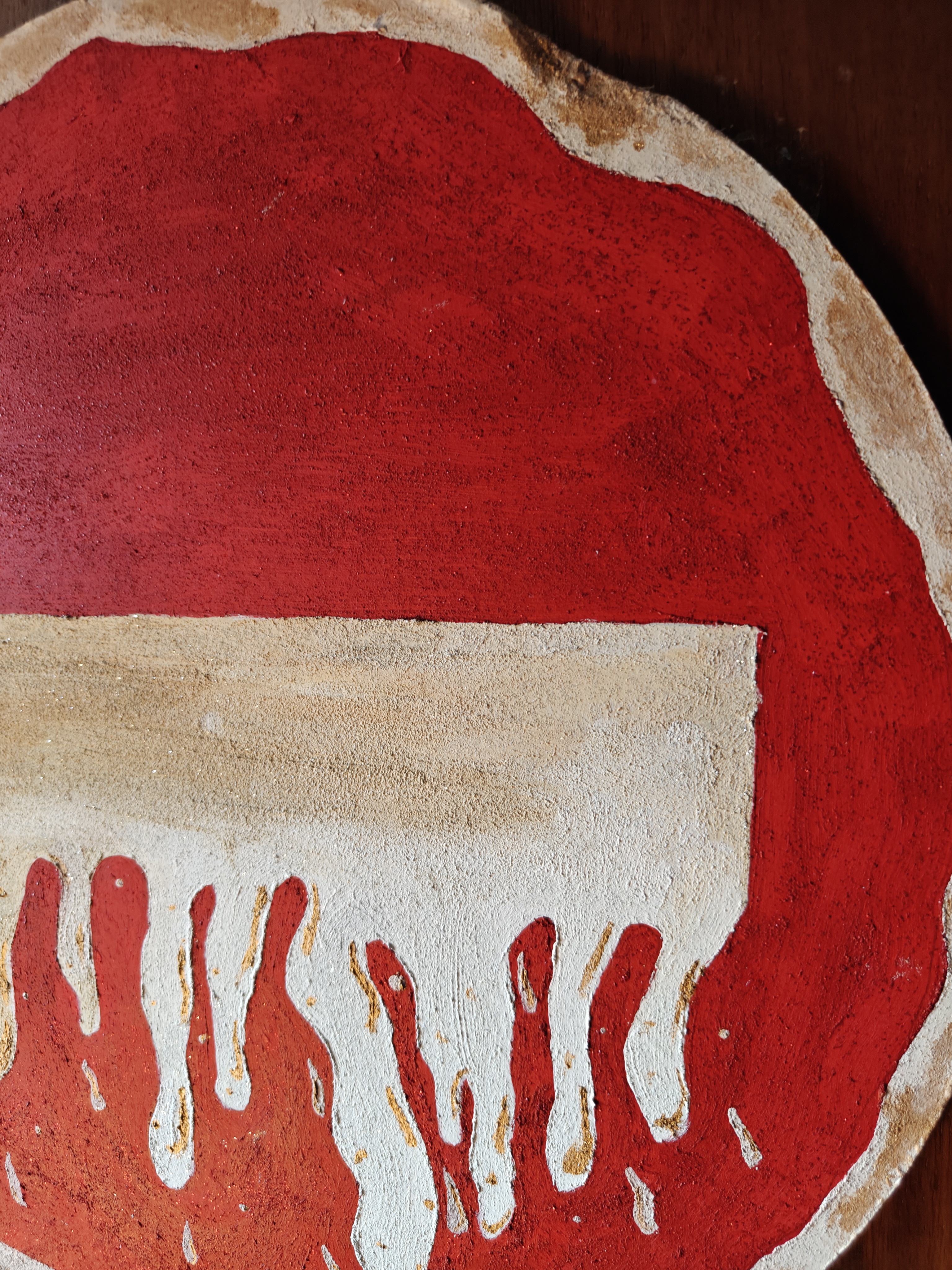 Detail of original painted object